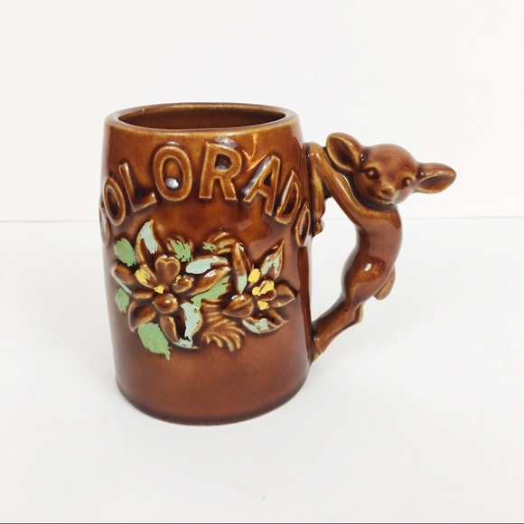 Vintage Colorado Coffee Cup with Deer Handle
